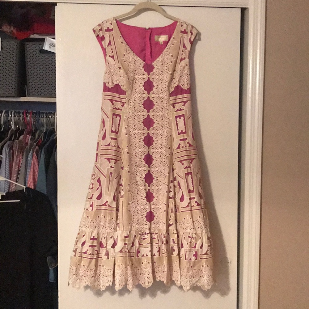 Magenta Anthro lace dress.